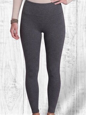 Max & Mia Gray High Waisted Leggings Size L Stretch Ankle Length